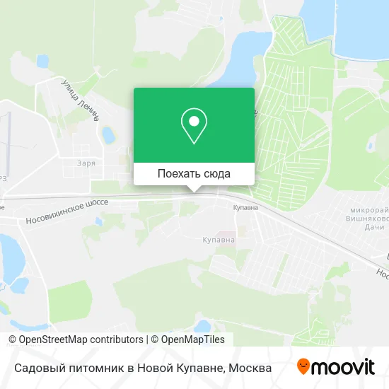 Карта Садовый питомник в Новой Купавне