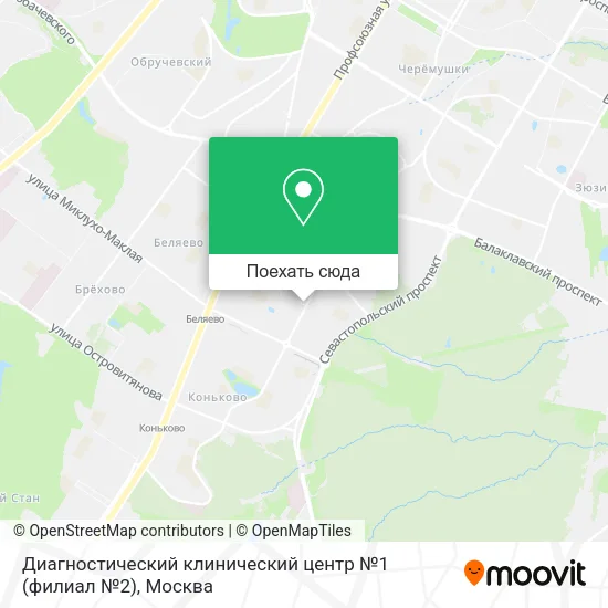 Карта Диагностический клинический центр №1 (филиал №2)