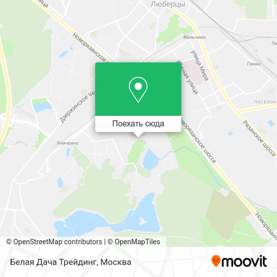 Карта Белая Дача Трейдинг
