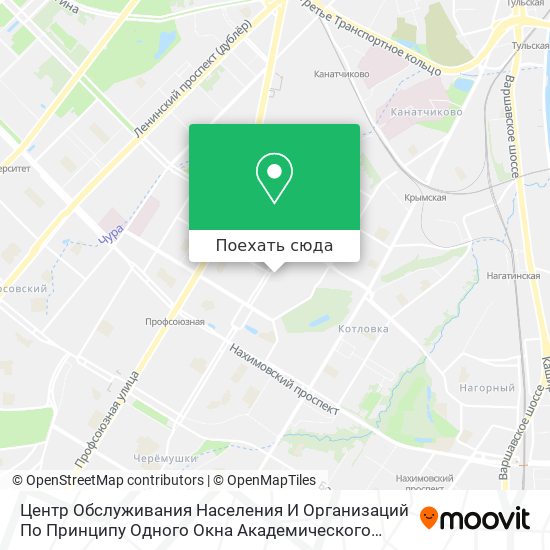 Карта Центр Обслуживания Населения И Организаций По Принципу Одного Окна Академического Района Москвы