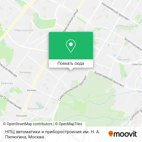Карта НПЦ автоматики и приборостроения им. Н. А. Пилюгина