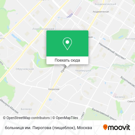 Карта больница им. Пирогова (пищеблок)