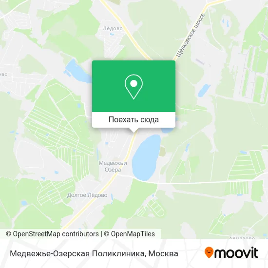 Карта Медвежье-Озерская Поликлиника