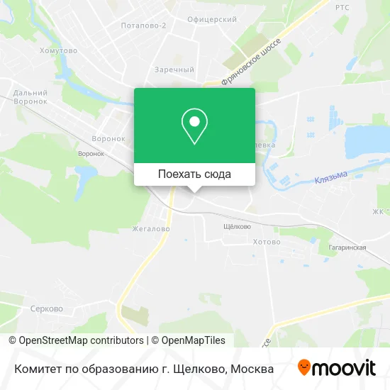 Карта Комитет по образованию г. Щелково