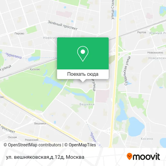Карта ул. вешняковская,д.12д