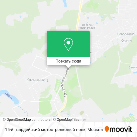 Карта 15-й гвардейский мотострелковый полк