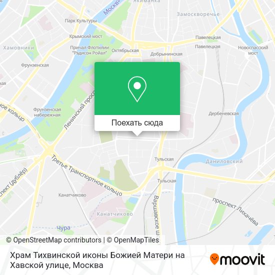 Карта Храм Тихвинской иконы Божией Матери на Хавской улице