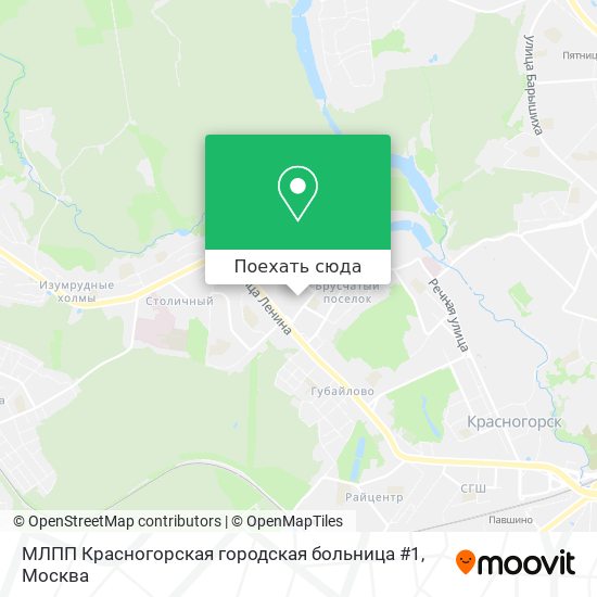 Карта МЛПП Красногорская городская больница #1