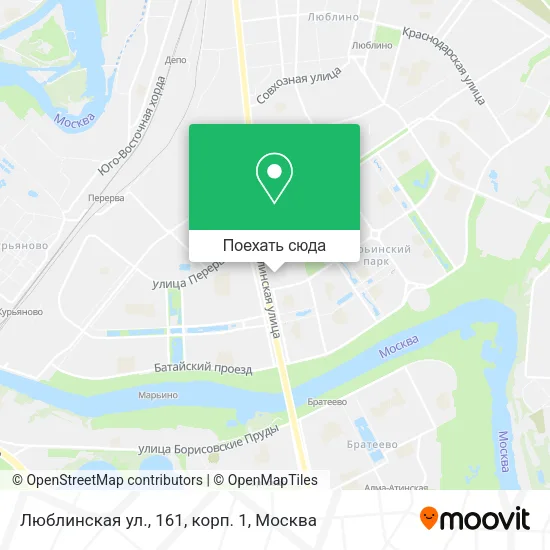Карта Люблинская ул., 161, корп. 1