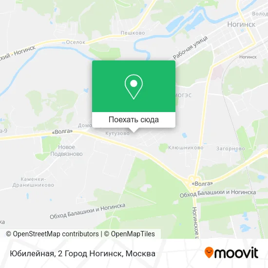 Карта Юбилейная, 2 Город Ногинск