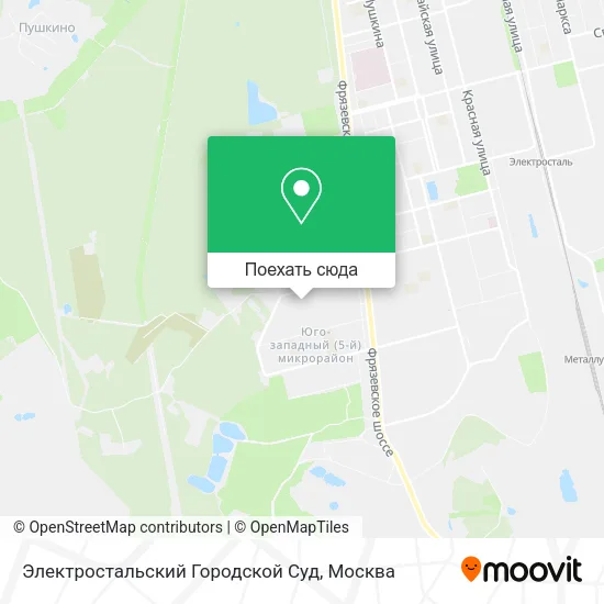 Карта Электростальский Городской Суд