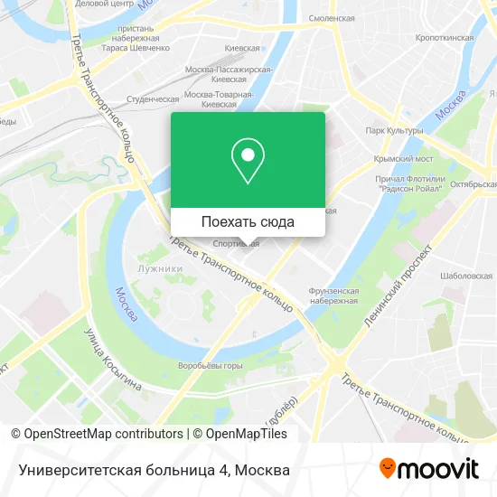 Карта Университетская больница 4