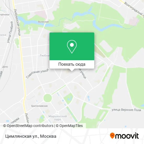 Карта Цимлянская ул.
