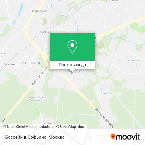 Карта Бассейн в Софьино