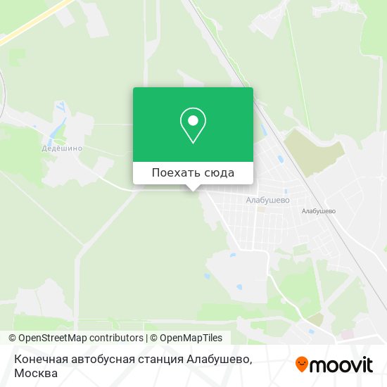 Карта Конечная автобусная станция Алабушево