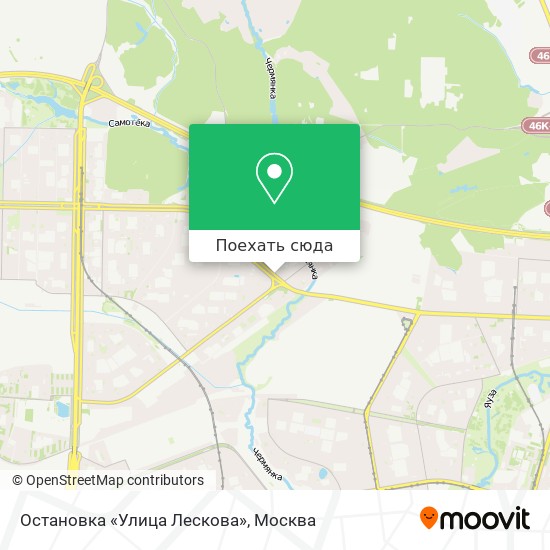 Карта Остановка «Улица Лескова»