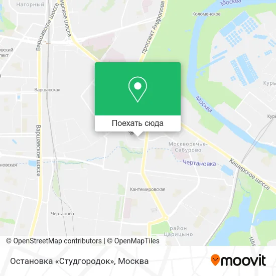 Карта Остановка «Студгородок»