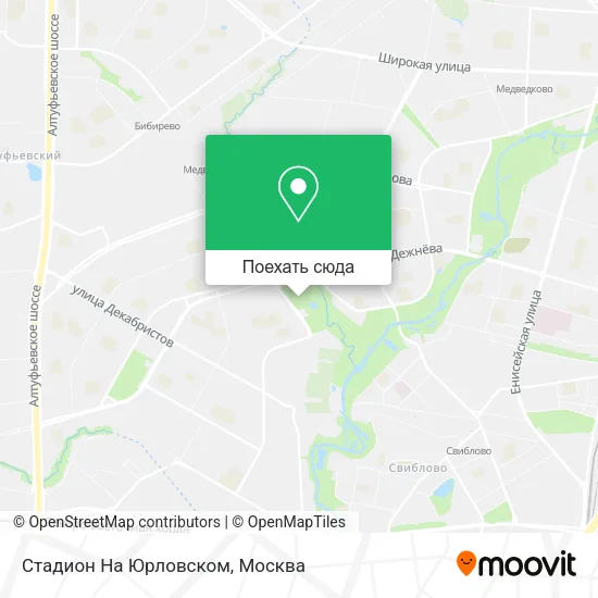 Карта Стадион На Юрловском