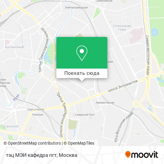 Карта тэц МЭИ кафедра пгт
