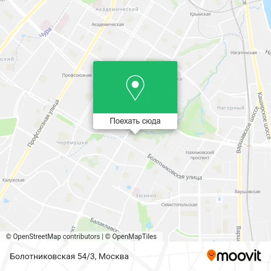 Карта Болотниковская 54/3