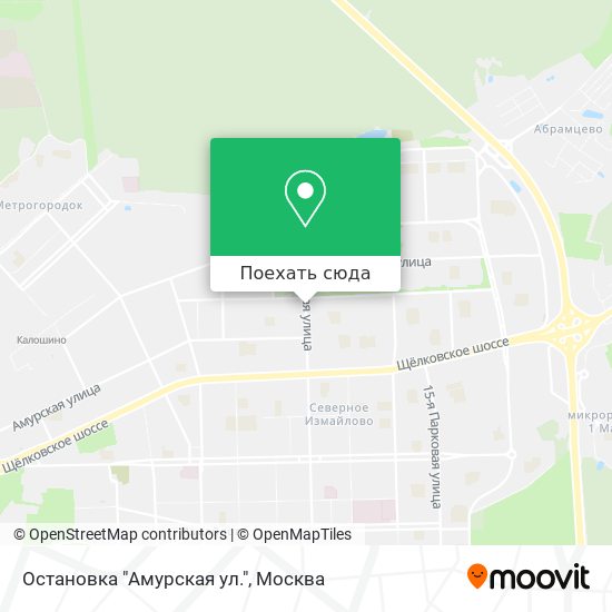 Карта Остановка "Амурская ул."