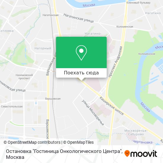 Карта Остановка "Гостиница Онкологического Центра"