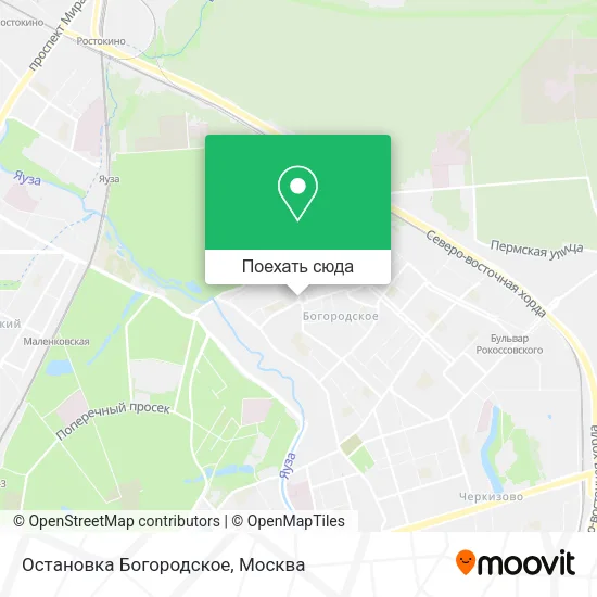 Карта Остановка Богородское