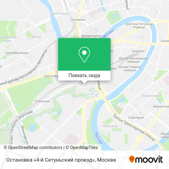 Карта Остановка «4-й Сетуньский проезд»