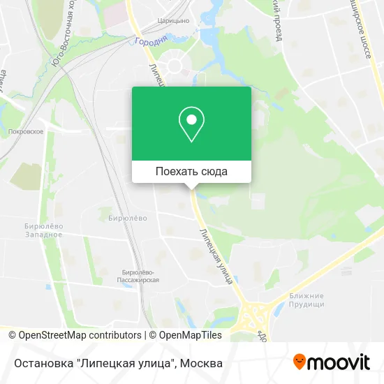 Карта Остановка "Липецкая улица"
