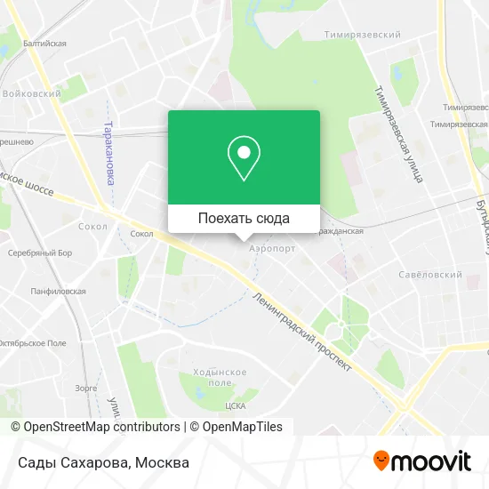 Карта Сады Сахарова