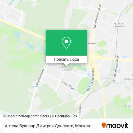 Карта Аптека Бульвар Дмитрия Донского