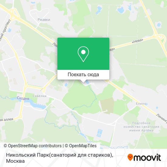 Карта Никольский Парк(санаторий для стариков)