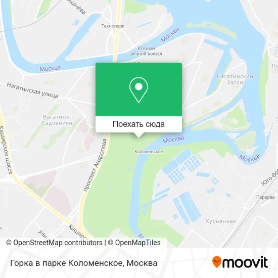 Карта Горка в парке Коломенское