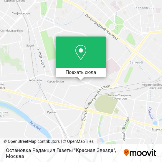 Карта Остановка Редакция Газеты "Красная Звезда"