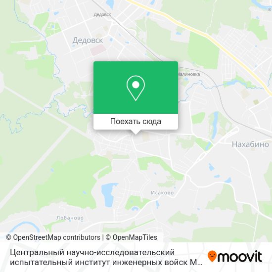Карта Центральный научно-исследовательский испытательный институт инженерных войск МО РФ