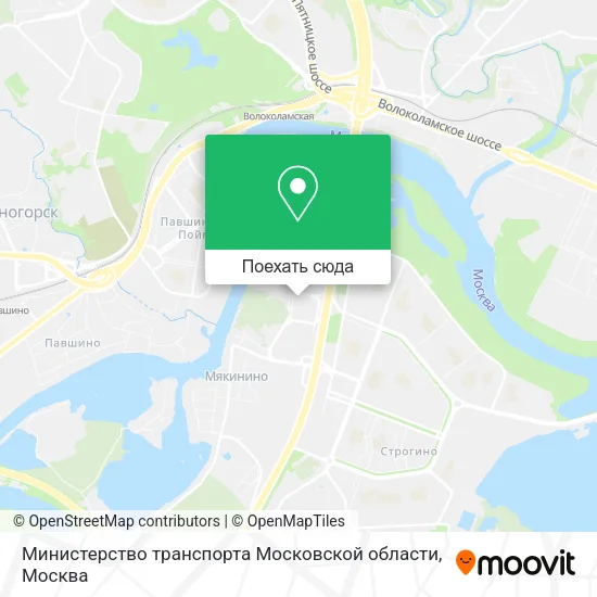 Карта Министерство транспорта Московской области