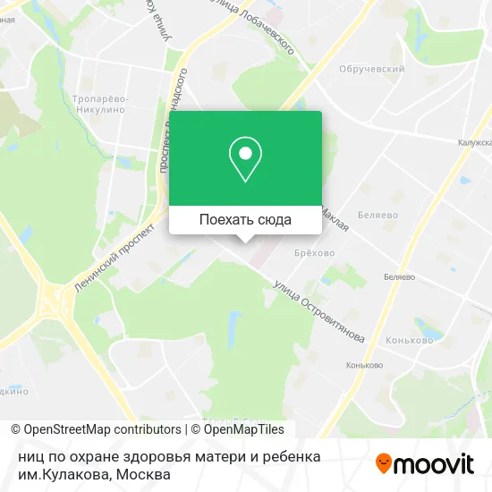 Карта ниц по охране здоровья матери и ребенка им.Кулакова
