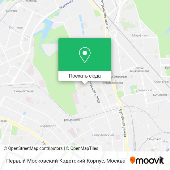 Карта Первый Московский Кадетский Корпус