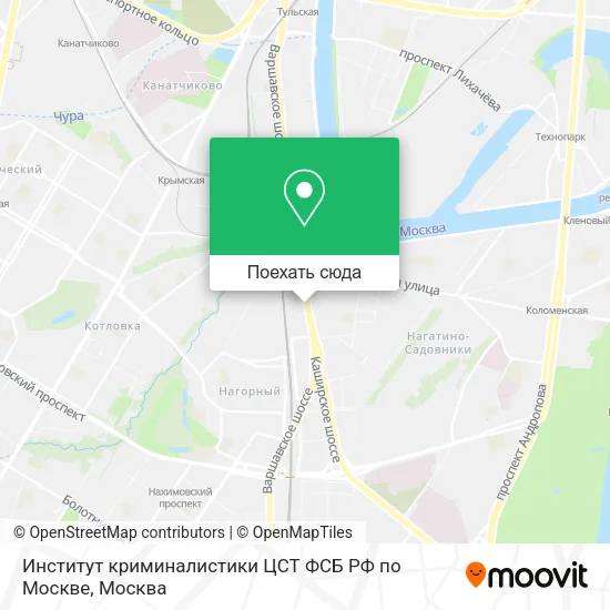 Карта Институт криминалистики ЦСТ ФСБ РФ по Москве