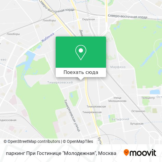 Карта паркинг При Гостинице "Молодежная"