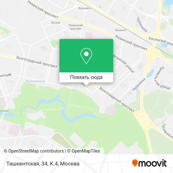 Карта Ташкентская, 34, К.4