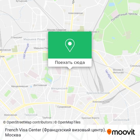 Карта French Visa Center (Французский визовый центр)