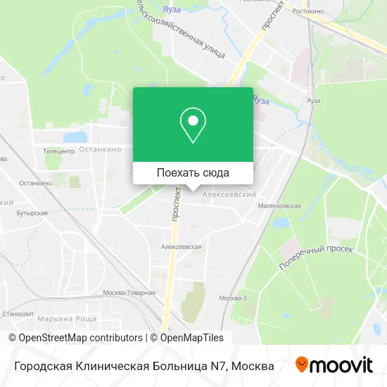 Карта Городская Клиническая Больница N7