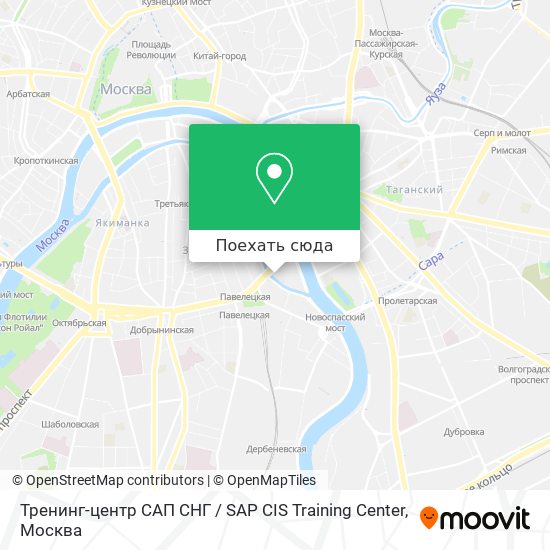 Карта Тренинг-центр САП СНГ / SAP CIS Training Center