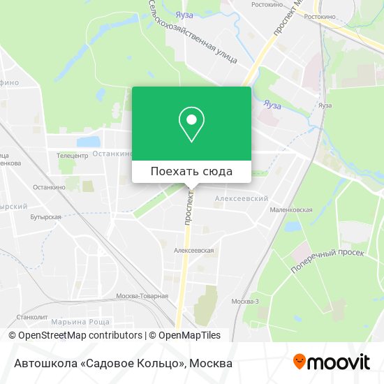 Карта Автошкола «Садовое Кольцо»