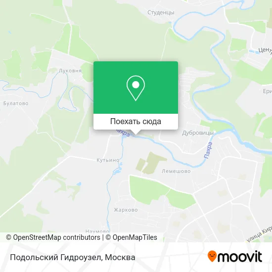 Карта Подольский Гидроузел