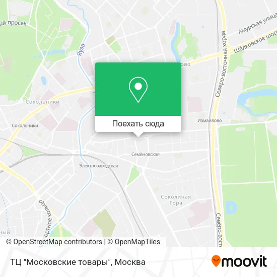 Карта ТЦ "Московские товары"