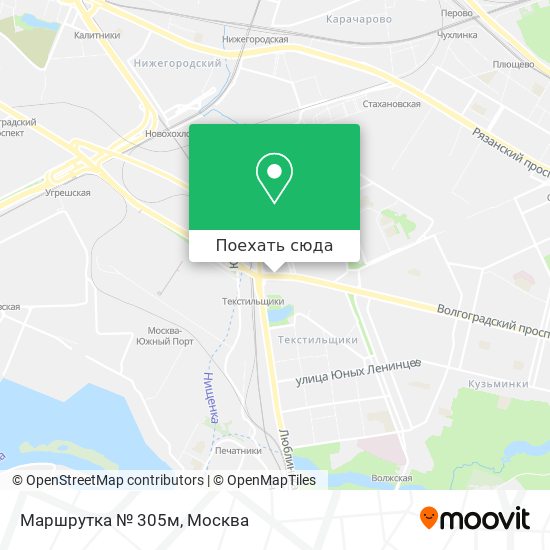 Карта Маршрутка № 305м