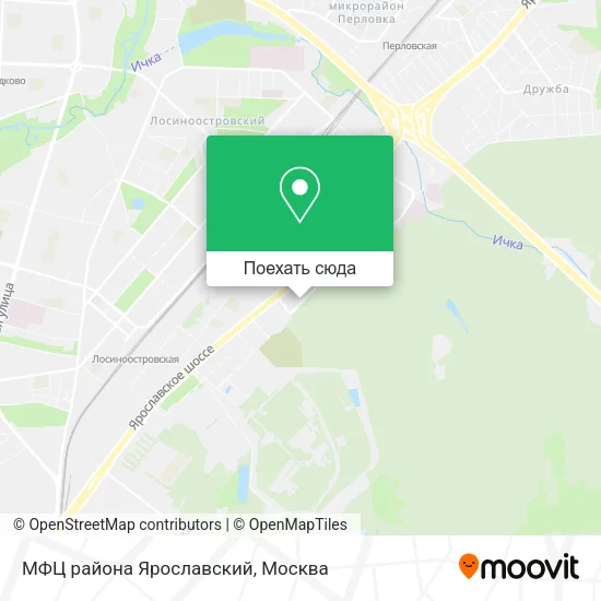 Карта МФЦ района Ярославский