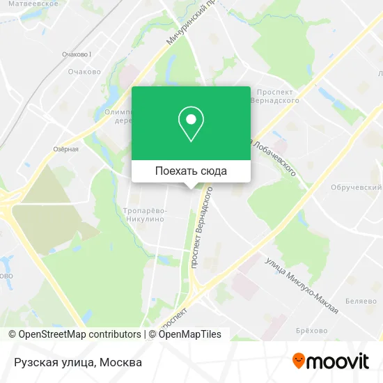 Карта Рузская улица